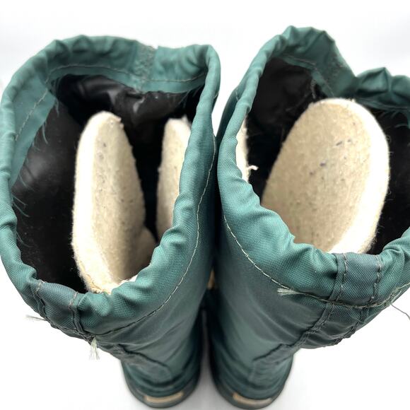 VTG SOREL Snowlion Tall Insulated Winter Snow Boots in Hunter green RARE SZ 6 - Picture 9 of 12